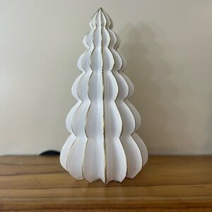 Christmas JINGLES & JOY white&gold wooden Tree